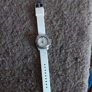 Victorinox Women's Watch with White Strap and Silver Case
